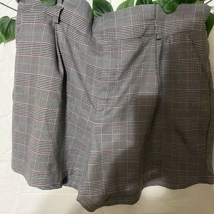 Forever 21 Gray and Red Plaid Shorts